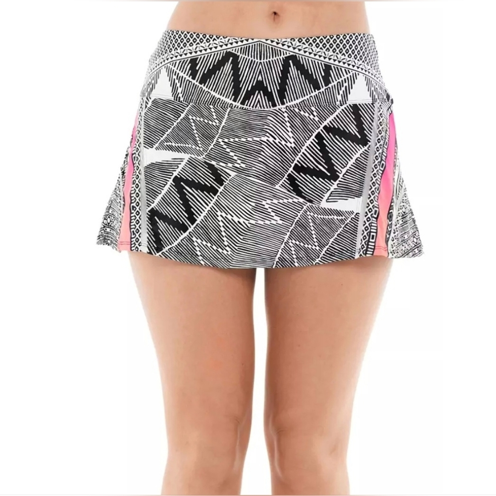Lucky in Love Women's Santa Fe Glow Tennis Skirt Skort Midnight XL